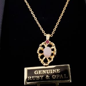Van Doran Opal and Ruby Necklace